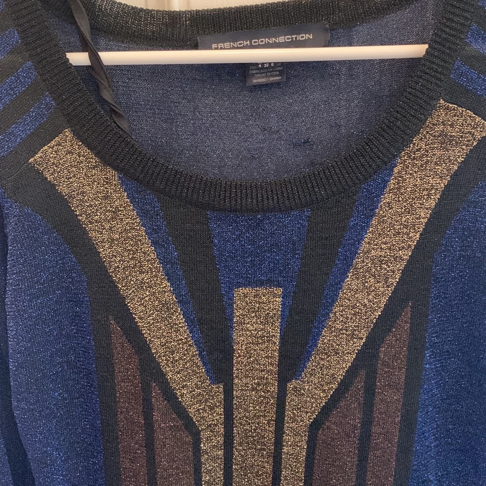 French Connection 2 piece Dress Blue Black Size 0